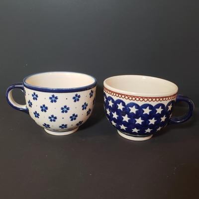 LOT 83K: Polish Pottery Country Meadow Bowl, Country Apple Pie Plate & Mugs