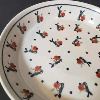 LOT 83K: Polish Pottery Country Meadow Bowl, Country Apple Pie Plate & Mugs