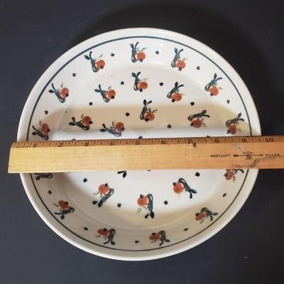 LOT 83K: Polish Pottery Country Meadow Bowl, Country Apple Pie Plate & Mugs