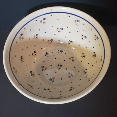 LOT 83K: Polish Pottery Country Meadow Bowl, Country Apple Pie Plate & Mugs