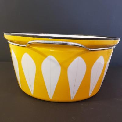LOT 86F: Vintage MCM Catherineholm Enamel Lotus Pot- Large 12.5" Diameter