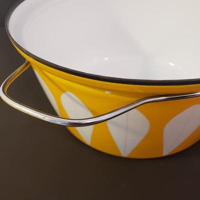 LOT 86F: Vintage MCM Catherineholm Enamel Lotus Pot- Large 12.5" Diameter