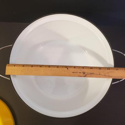 LOT 86F: Vintage MCM Catherineholm Enamel Lotus Pot- Large 12.5" Diameter