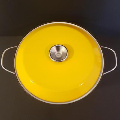 LOT 86F: Vintage MCM Catherineholm Enamel Lotus Pot- Large 12.5" Diameter