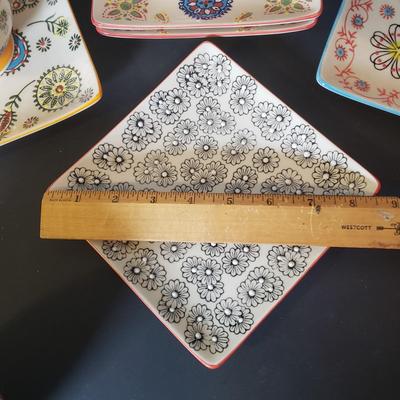 LOT 90K: Set of 5 Hand Painted Yokohama Studio Coffee Mug & Plate Sets