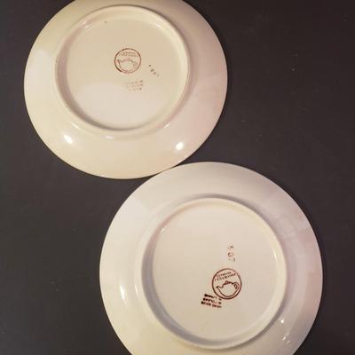 LOT 91K: Polish Pottery Scalloped Bowl & Decorated Plates