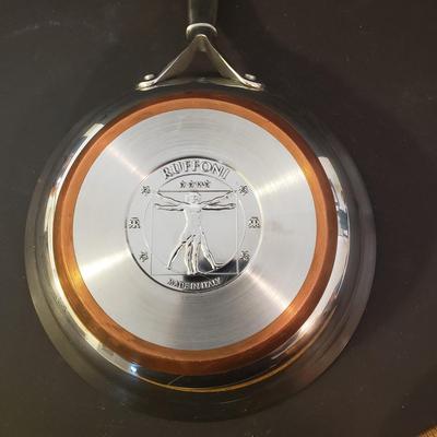 LOT 94K: Ruffoni Italian Frying Pan with Collection of Copper Pots & Pans