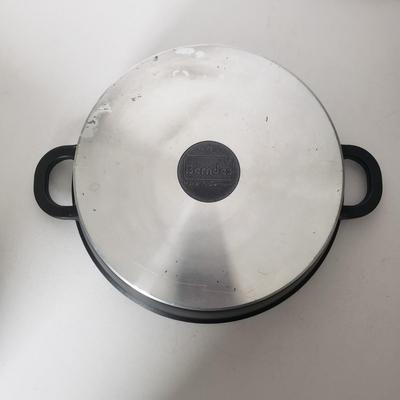 LOT 95K: Le Creuset Cast Iron Pan & Berndes German Pots