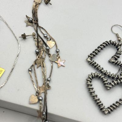 LOT 118J: Hearts Collection: Wire Metal Earrings, Bracelets & More