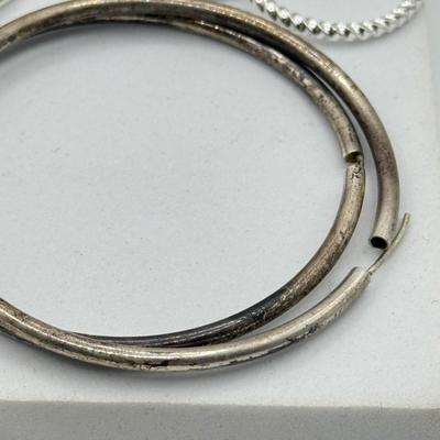 LOT 119J: Hoop Earrings: Silver Plated w/ Swarovski Crystals, House of Harlow 1960, Croft & Barrow Sensitive Ears Set & More