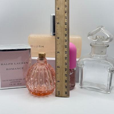 LOT 128K: NIP Ralph Lauren Romance Perfume, Opened Love's Baby Soft & Empty Perfume Bottles