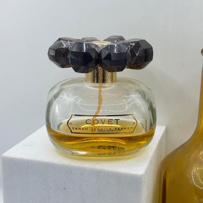 LOT 129K: Covet Perfume by Sarah Jessica Parker (opened), Vintage Reading Glasses, Powder Dish & More