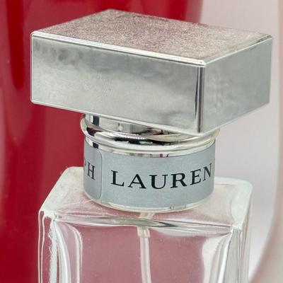 LOT 131K: Cherry & Chic by Moschino Bottles (empty), Guerlain Red Perfume Bottle (empty) & Empty Romance by Ralph Lauren