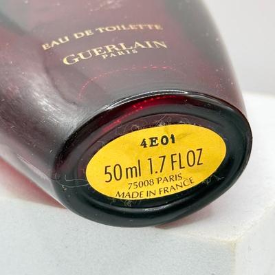 LOT 131K: Cherry & Chic by Moschino Bottles (empty), Guerlain Red Perfume Bottle (empty) & Empty Romance by Ralph Lauren