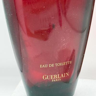 LOT 131K: Cherry & Chic by Moschino Bottles (empty), Guerlain Red Perfume Bottle (empty) & Empty Romance by Ralph Lauren