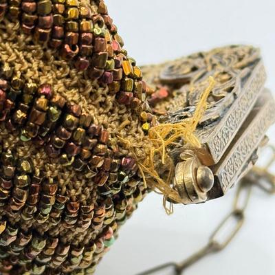LOT 132K: Gorgeous Vintage Handmade Beaded Handbag