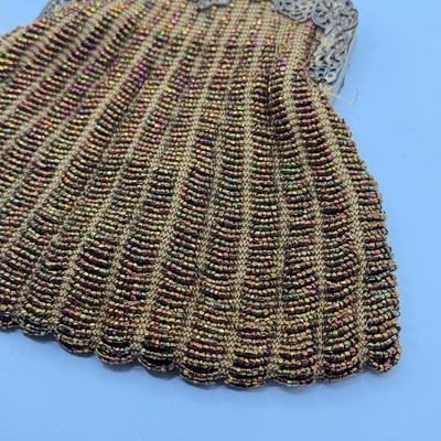 LOT 132K: Gorgeous Vintage Handmade Beaded Handbag