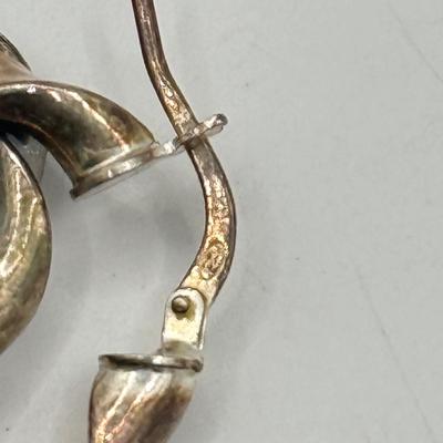 LOT 137J: Three Pairs New Mia Fiore Italian Sterling Silver Earrings w/ Matching 925 Earrings & Pin (14.18g)