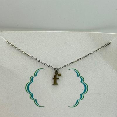 LOT 138J: Sterling Silver "f" Necklace, 925 Necklace, Sterling Silver Dragonfly Charm, 925 Flip Flops & Rabbit Pin (15.95g)