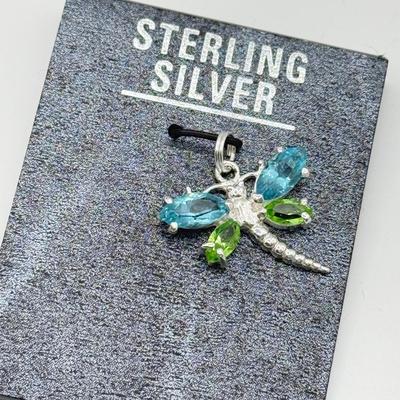 LOT 138J: Sterling Silver "f" Necklace, 925 Necklace, Sterling Silver Dragonfly Charm, 925 Flip Flops & Rabbit Pin (15.95g)