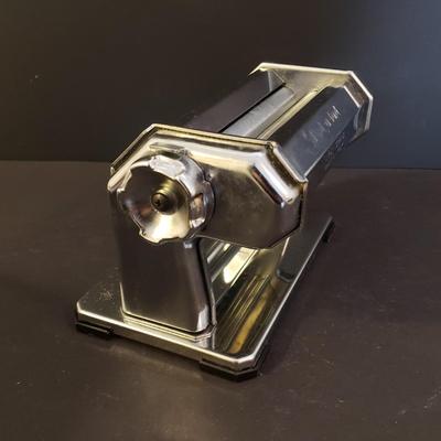 LOT 144L: Imperia Italian Pasta Maker, New Pasta Drying Rack & Large Serving Dishes