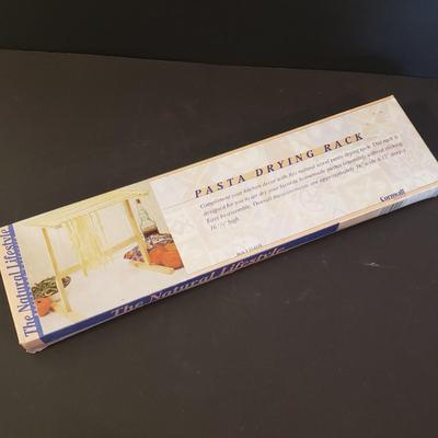 LOT 144L: Imperia Italian Pasta Maker, New Pasta Drying Rack & Large Serving Dishes