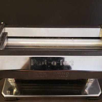 LOT 144L: Imperia Italian Pasta Maker, New Pasta Drying Rack & Large Serving Dishes