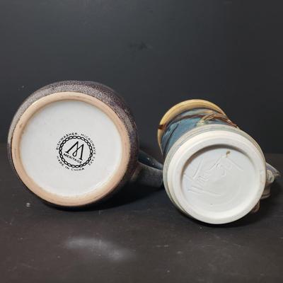 LOT 146K: Art Pottery Butter Crocks, Mugs & More