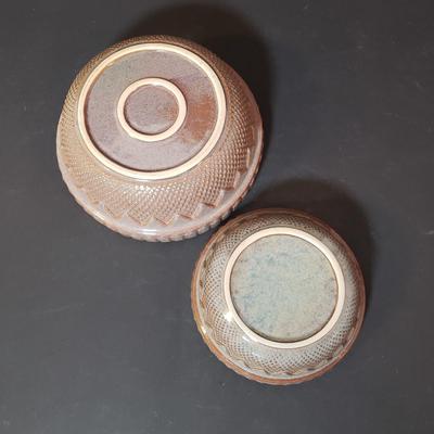 LOT 146K: Art Pottery Butter Crocks, Mugs & More