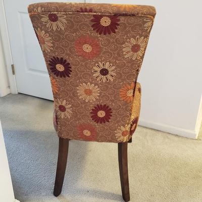 LOT 148M: Thonet Style Bentwood Cane Top Side Table/Stool & Pier One Daisy Upholstered Chair