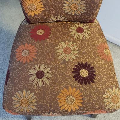 LOT 148M: Thonet Style Bentwood Cane Top Side Table/Stool & Pier One Daisy Upholstered Chair