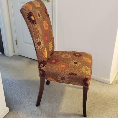 LOT 148M: Thonet Style Bentwood Cane Top Side Table/Stool & Pier One Daisy Upholstered Chair