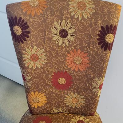 LOT 148M: Thonet Style Bentwood Cane Top Side Table/Stool & Pier One Daisy Upholstered Chair