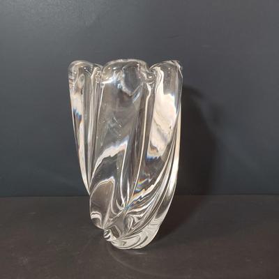 LOT 154L: Orrefors Vase & Candle Holder, Lotus Flower Candle Holder & More