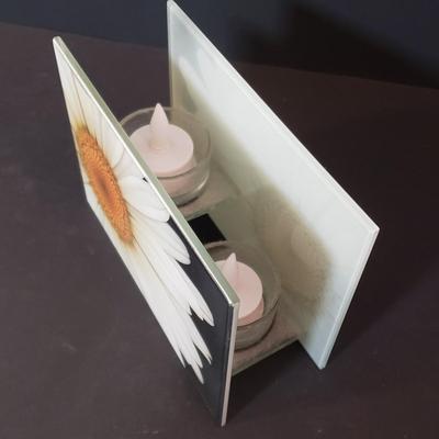 LOT 155L: Collection of Home Decor-Lamp, Faux Orchid, Candle Holders & More