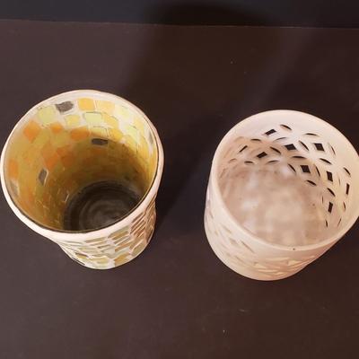 LOT 155L: Collection of Home Decor-Lamp, Faux Orchid, Candle Holders & More