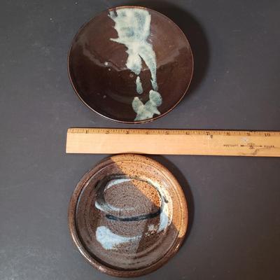 LOT 156L: Rowe Pottery Heart Dish, Salmon Falls Soap Dispenser, Watson Pottery Pear Dish & More