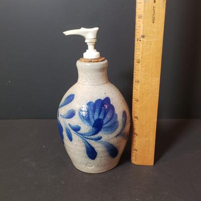 LOT 156L: Rowe Pottery Heart Dish, Salmon Falls Soap Dispenser, Watson Pottery Pear Dish & More