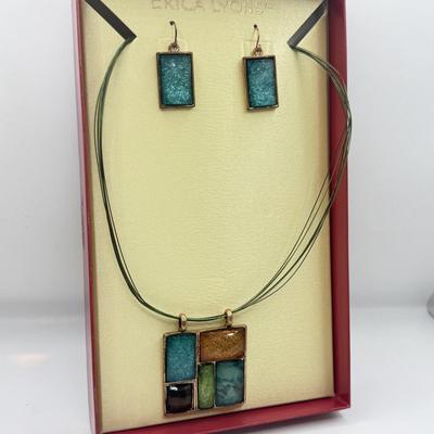 LOT 162J: Erica Lyons Necklace & Earring Set in Box, Tommasi Jewellery Murano Glass Necklace & More
