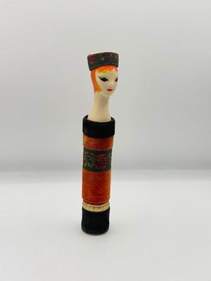 LOT 164J: Fabulous 1962 Revlon Les Mannequins Doll Lipstick No. 9210 w/ REAL Lipstick inside! includes Original Box w/ Lid & Modern...