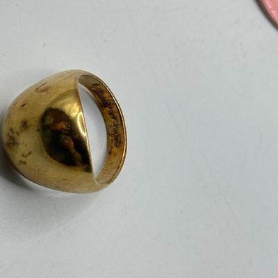 LOT 170J: Vintage Ladies' Pulsar Quartz Watch w/ Safety Chain, Helbros Watch Band, Gold Fill/Plated Ring & More