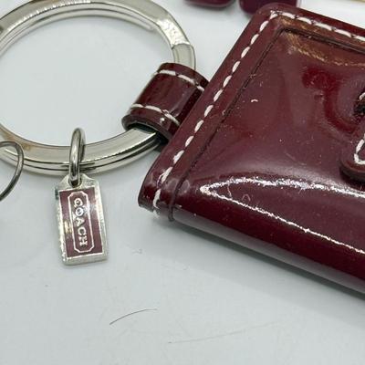 LOT 172J: Moody Reds: Mini Coach Leather Picture Frame, Necklaces, Pierced Earrings & More