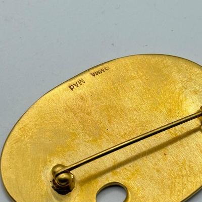 LOT 173J: Artist's Collection: Large Ceramic Paint Palette Pin, Pendant, Brooches & Sunset NWT Earrings