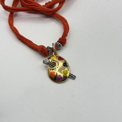 LOT 173J: Artist's Collection: Large Ceramic Paint Palette Pin, Pendant, Brooches & Sunset NWT Earrings