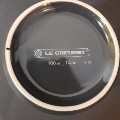 LOT 181K: Le Creuset Mugs, Stoneware Baking Dishes & Turkish Coffee Pourers