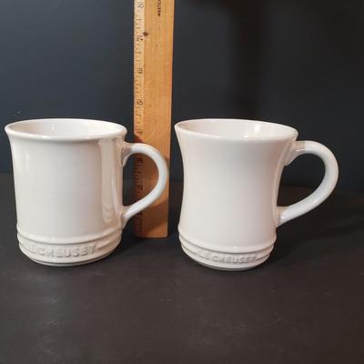 LOT 181K: Le Creuset Mugs, Stoneware Baking Dishes & Turkish Coffee Pourers