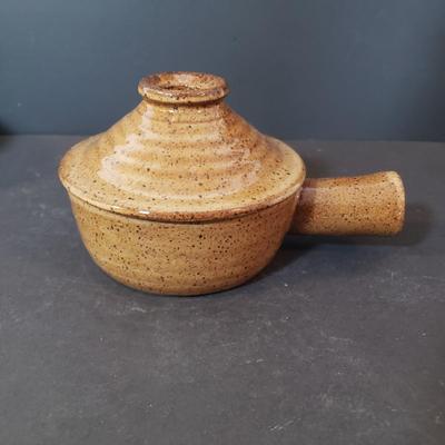 LOT 182K: Large Mortar & Pestle made in England with Stoneware Kitchen Necessities Assortment