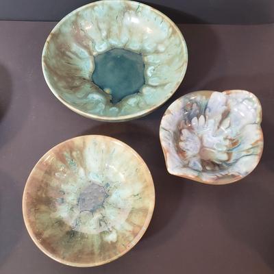 LOT 183K: Collection of Drip Glaze & Other Art Pottery Servingware