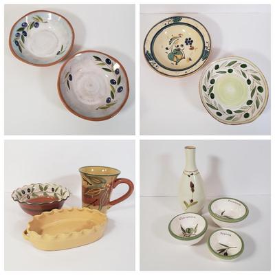 LOT 184K: Williams-Sonoma, Crate & Barrel, Terracotta & Assortment of Bowls made in Italy