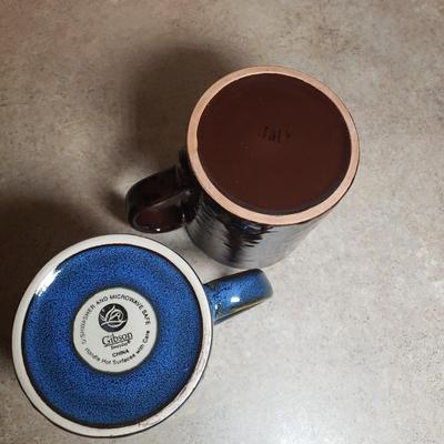 LOT 191K: Art Pottery Pitcher with Collection of Mugs-Some Signed